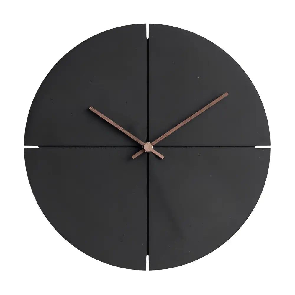Orologio da parete in legno nordico nero