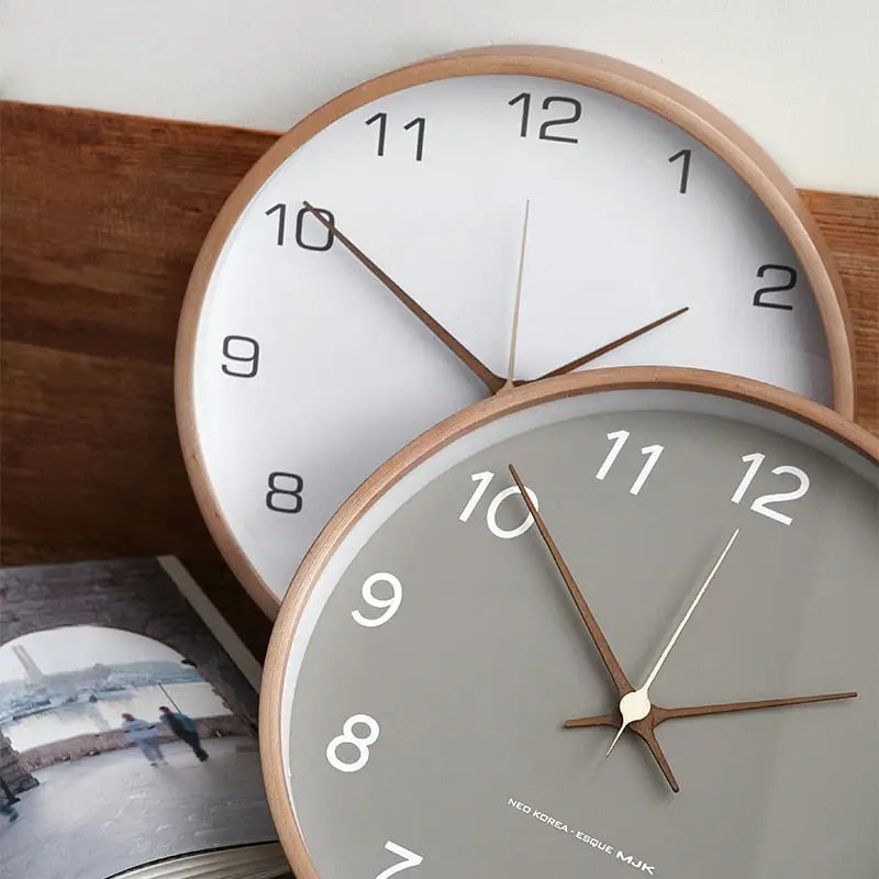 Orologio da parete in stile nordico in legno massello