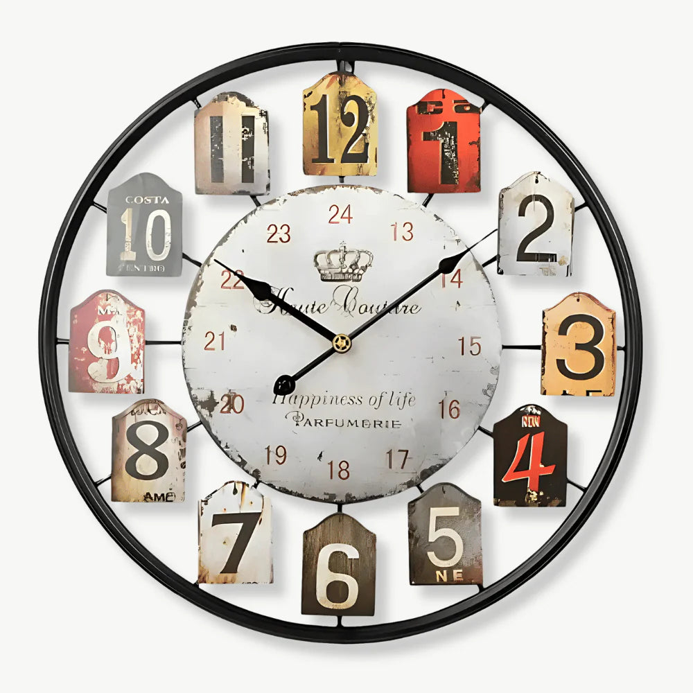 Orologio da parete in stile vintage da profumeria
