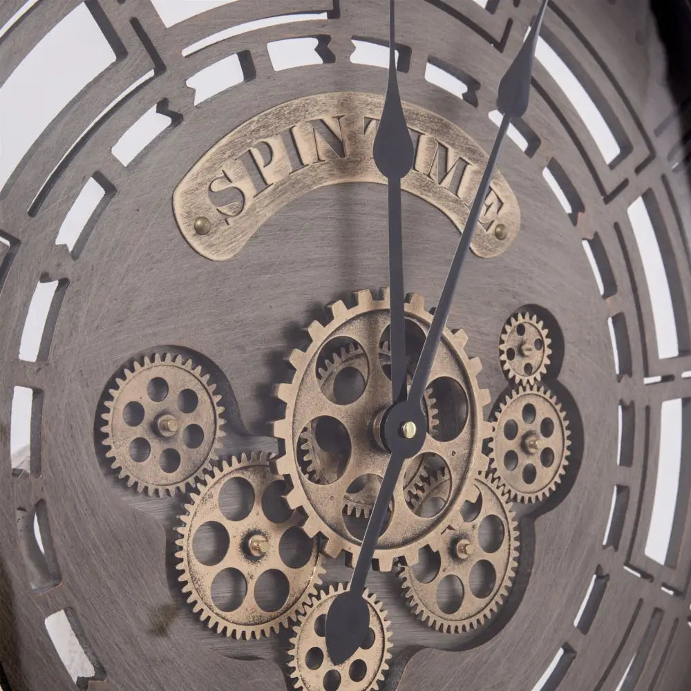 Orologio da parete industriale Spin Time Vintage