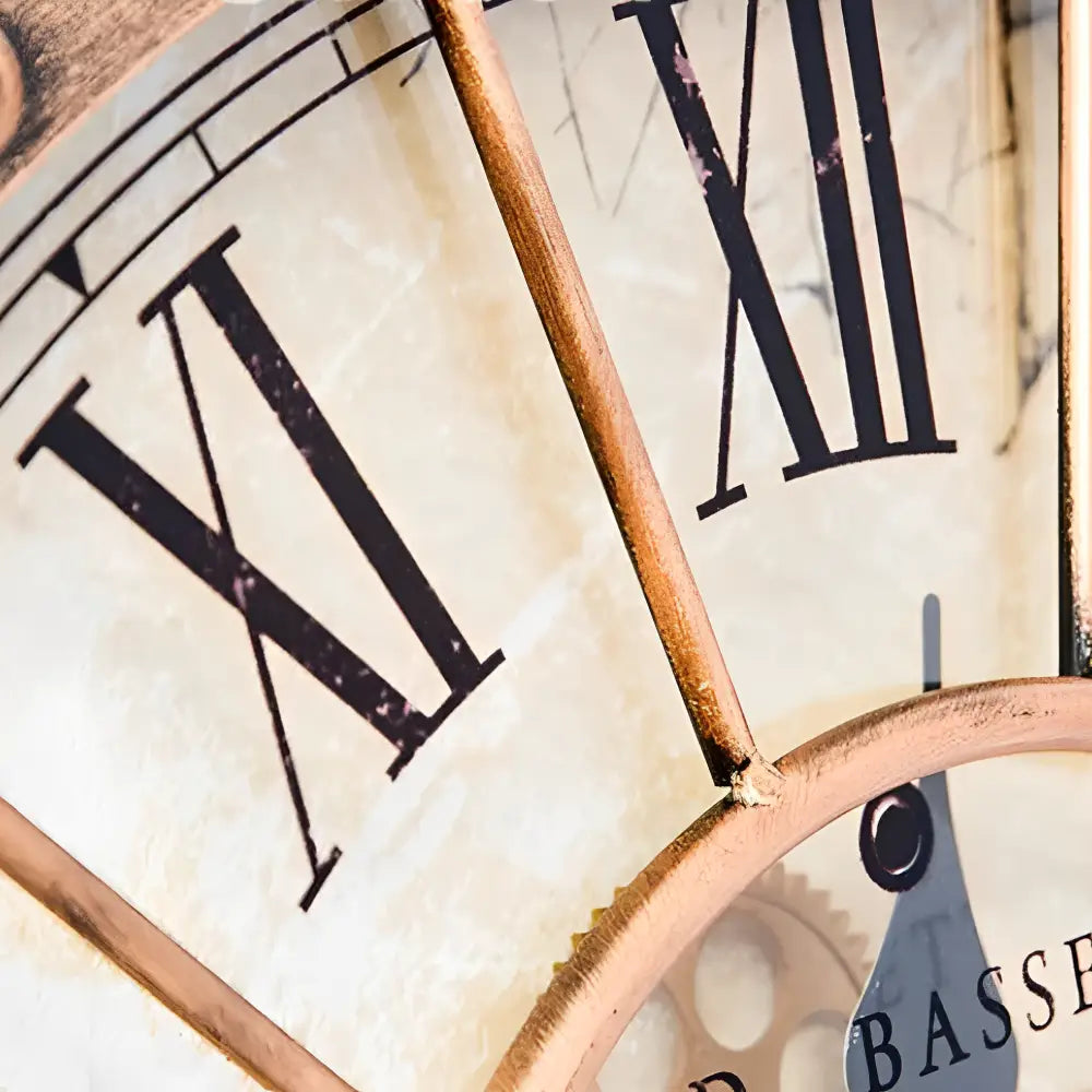 Orologio da parete industriale con ingranaggi