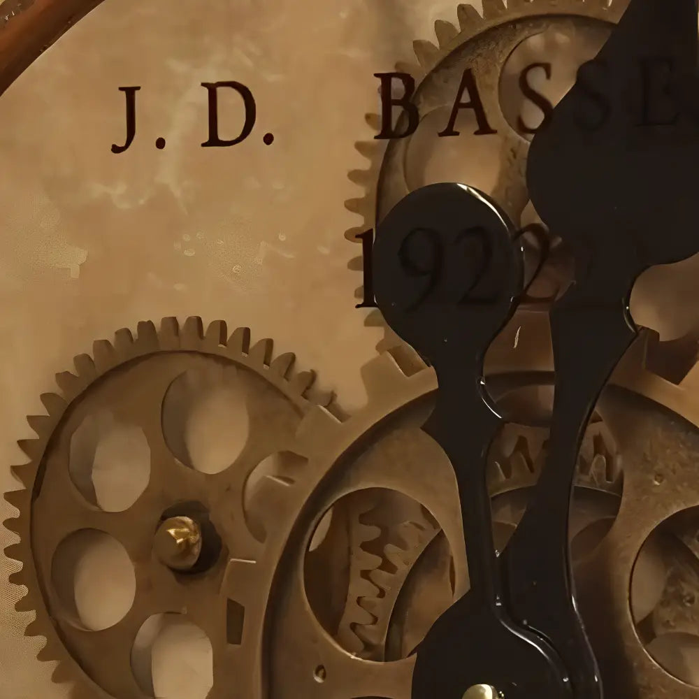 Orologio da parete industriale con ingranaggi