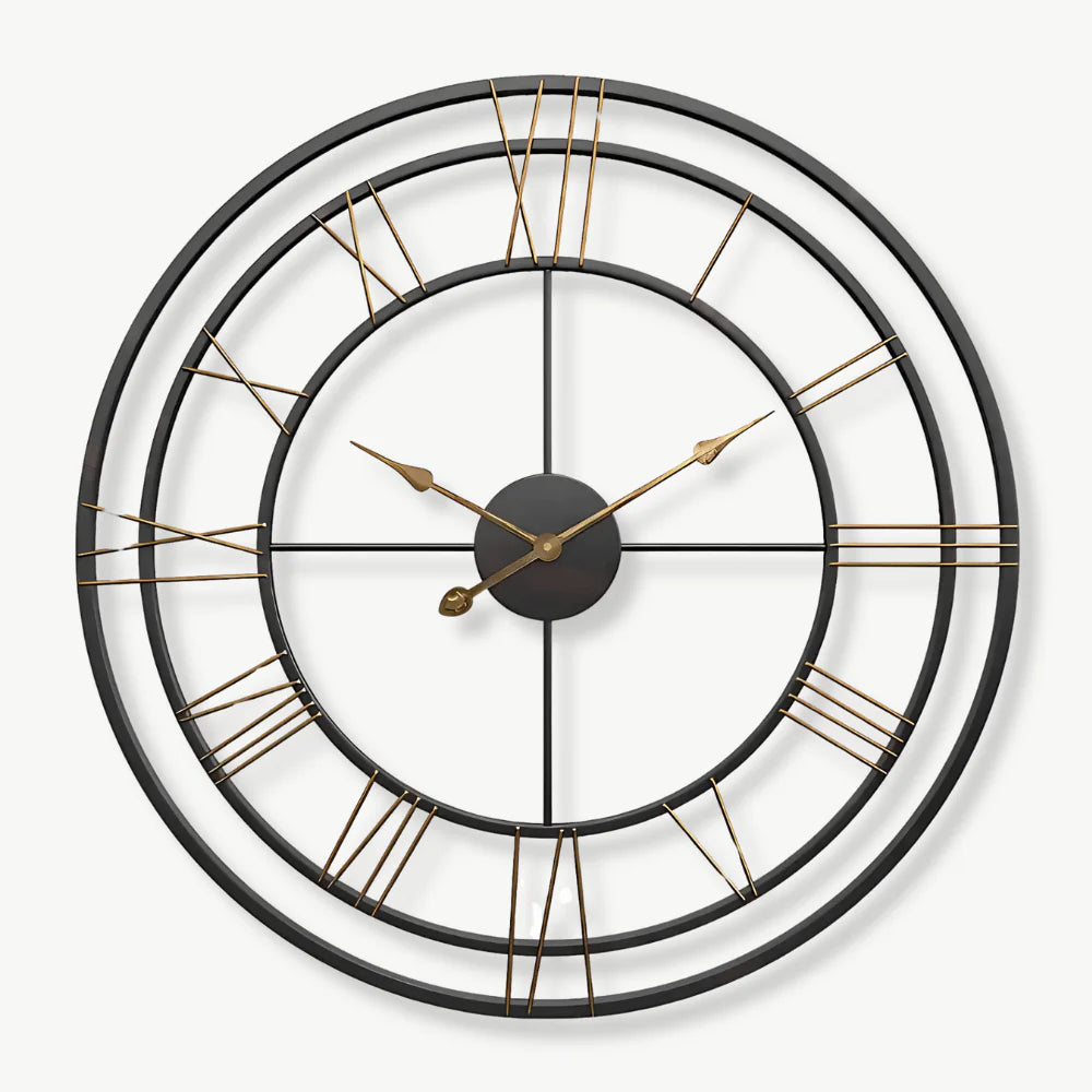 Orologio da parete industriale in ferro battuto