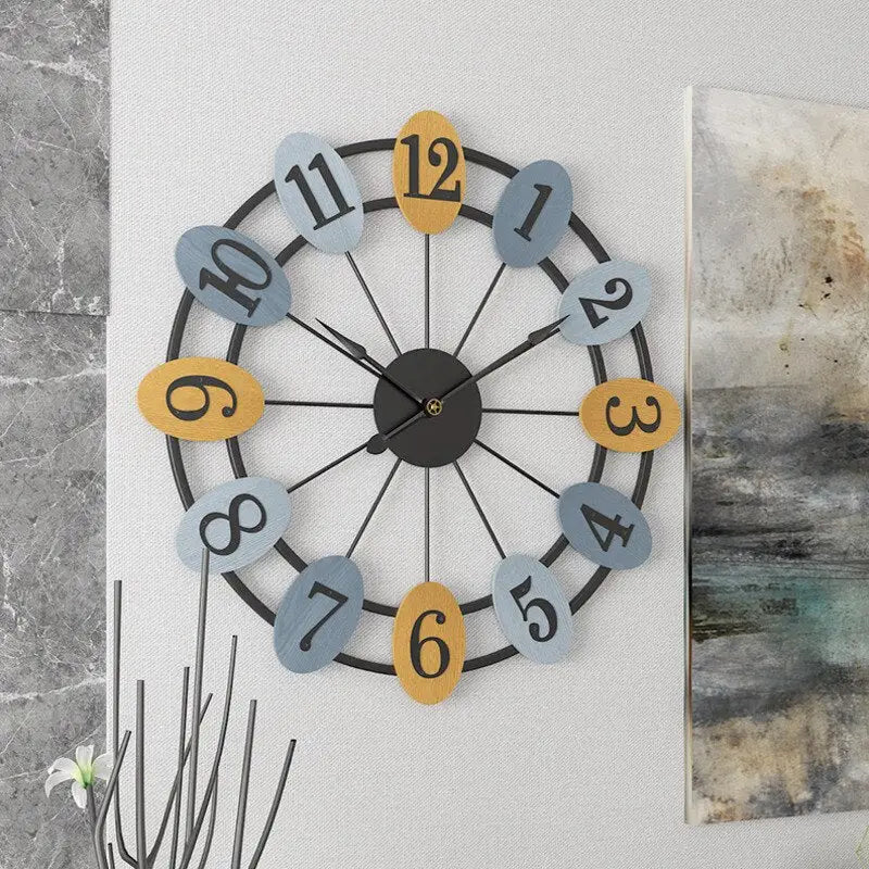 Orologio da parete industriale in stile rustico colorato