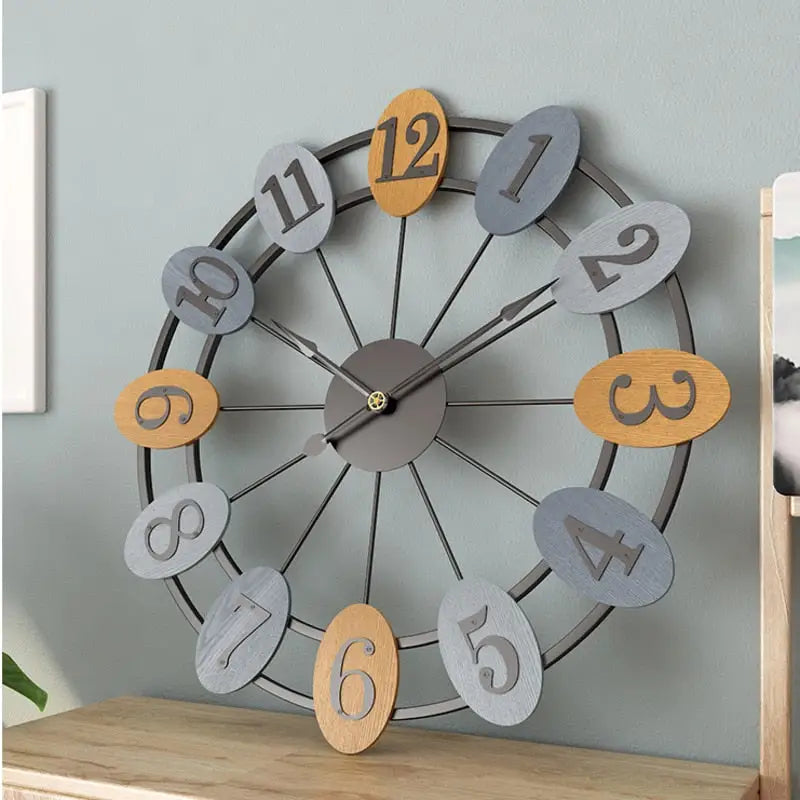 Orologio da parete industriale in stile rustico colorato