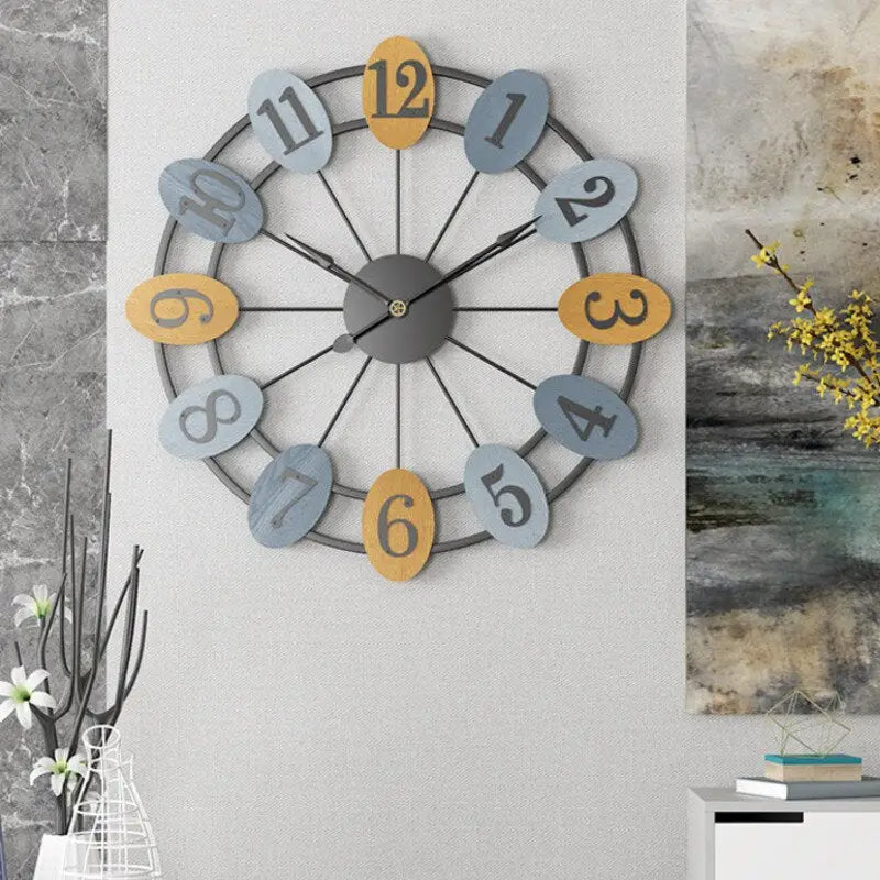Orologio da parete industriale in stile rustico colorato