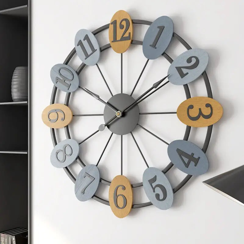 Orologio da parete industriale in stile rustico colorato