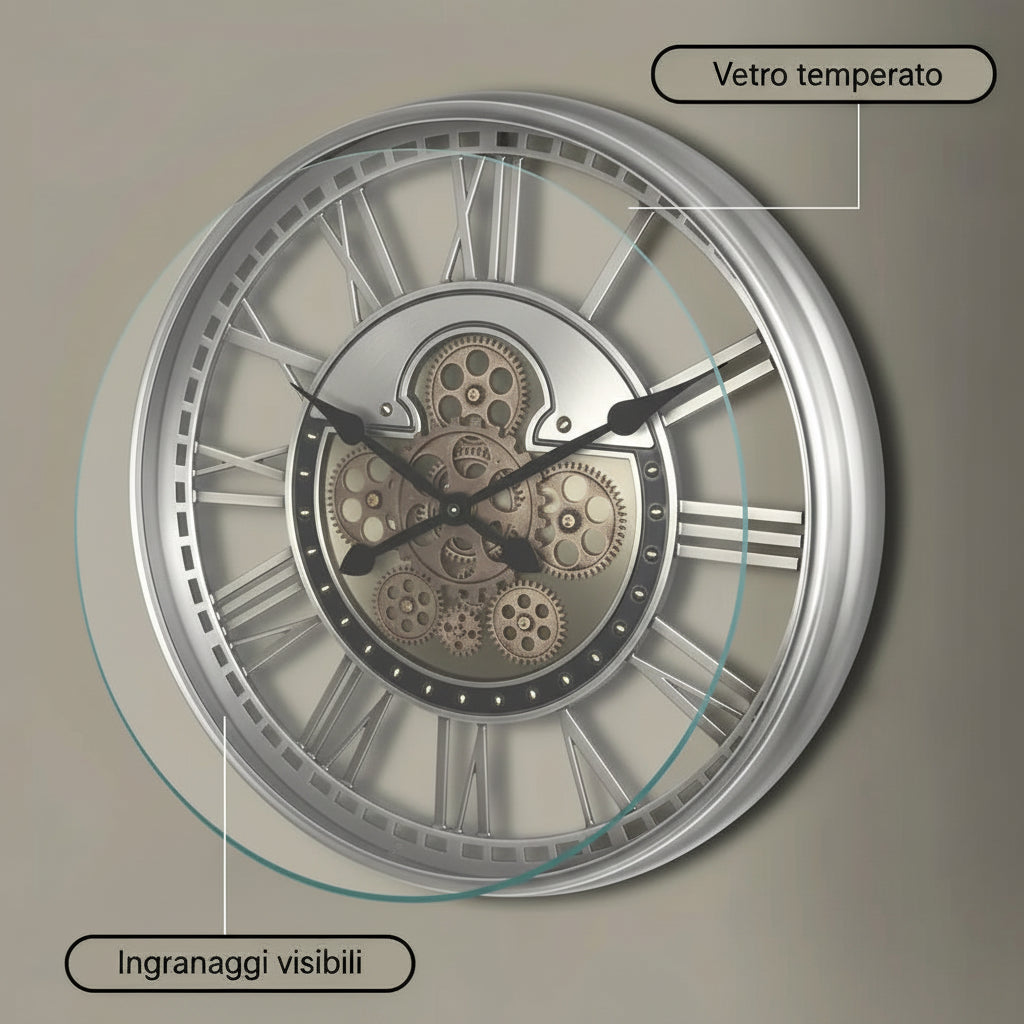 Orologio da parete meccanico industriale