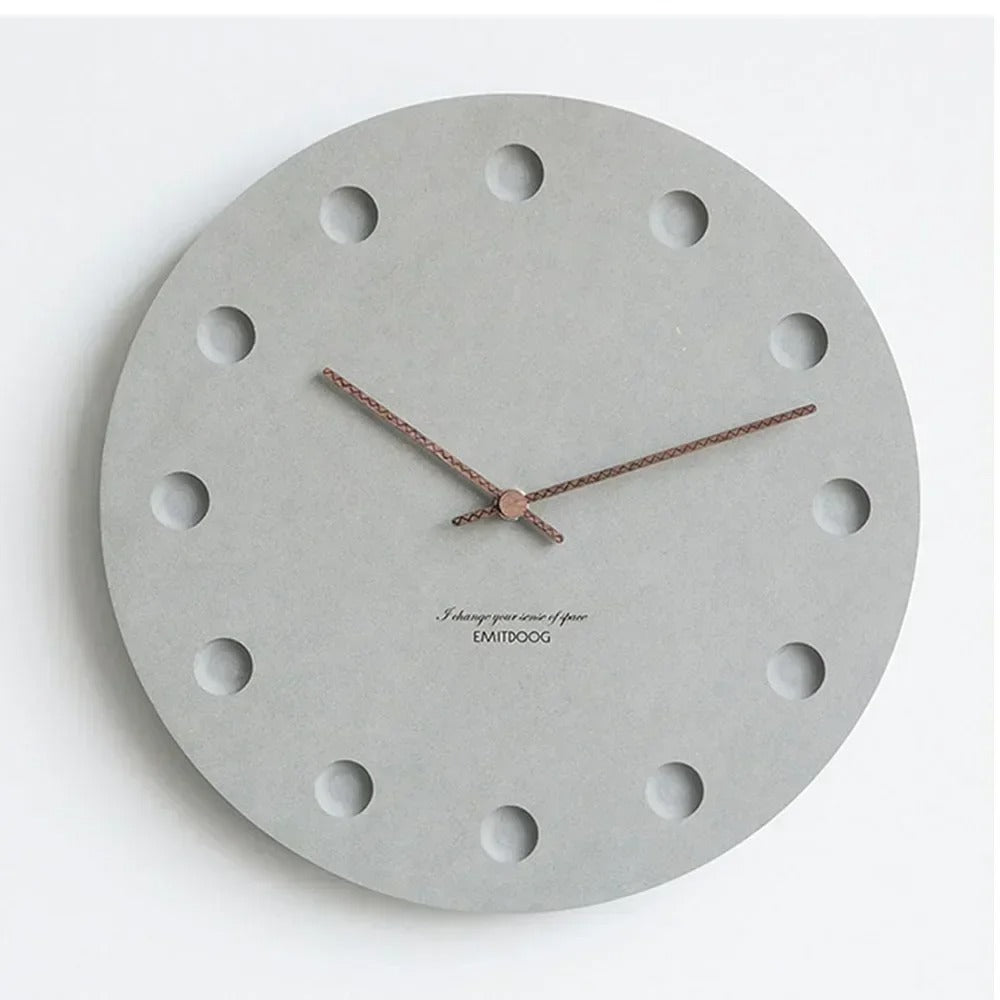 Orologio da parete minimalista in cemento