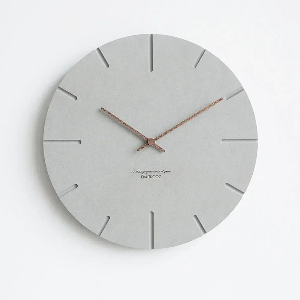 Orologio da parete minimalista in cemento