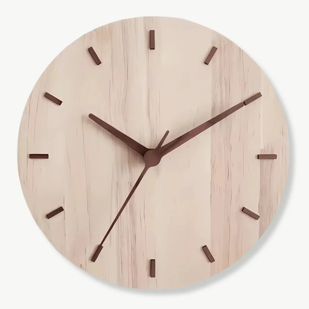 Orologio da parete minimalista in legno