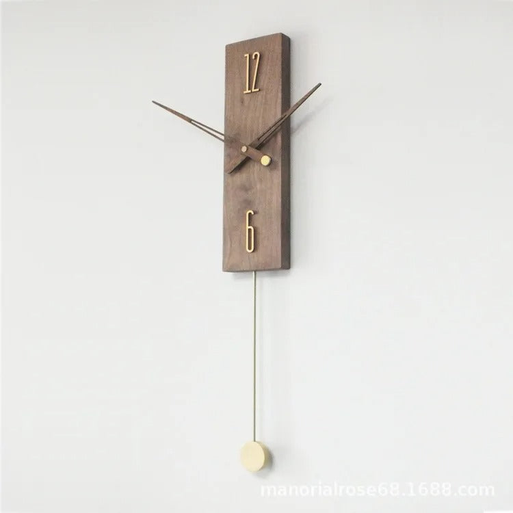 Orologio da parete moderno in legno massello