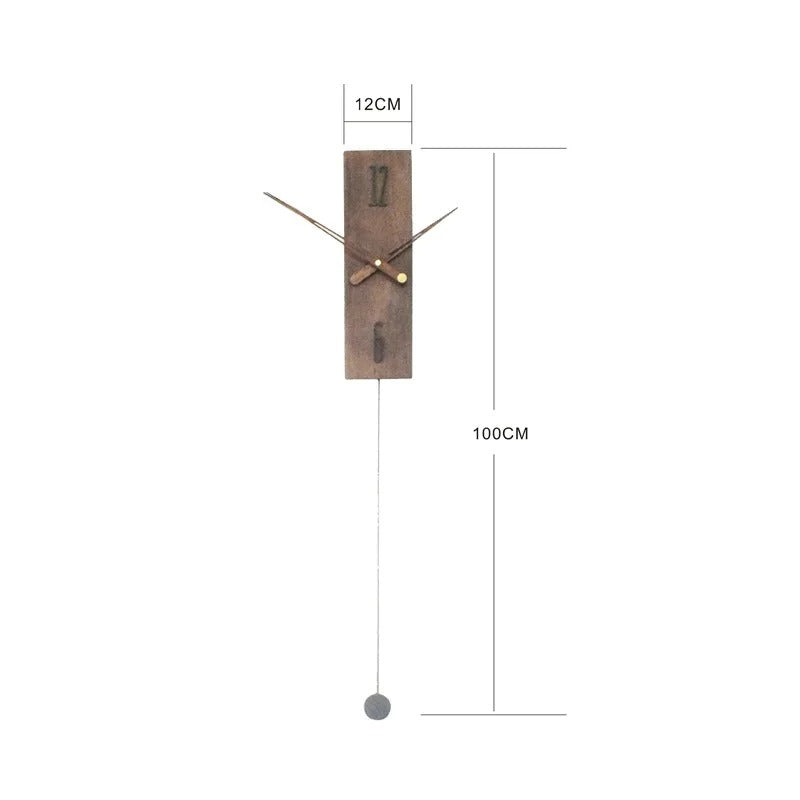 Orologio da parete moderno in legno massello