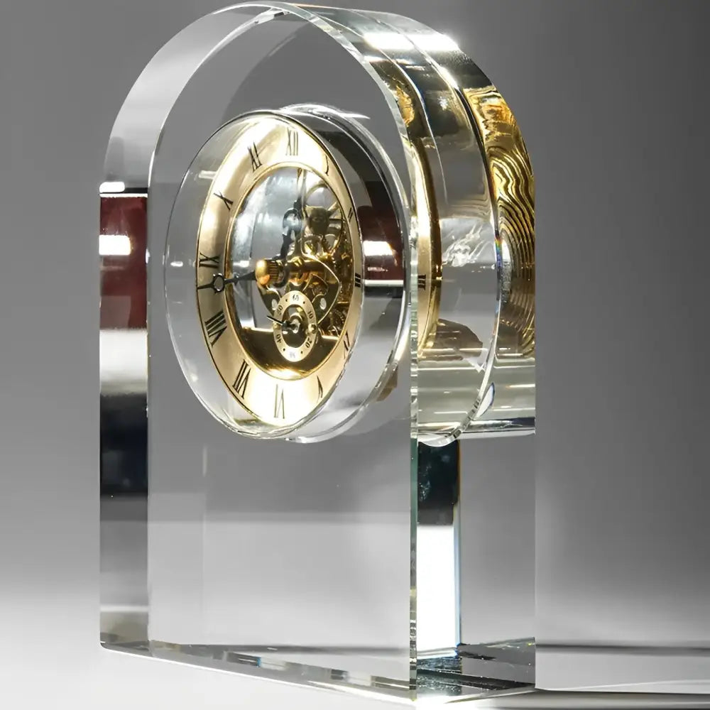 Orologio da scrivania di design trasparente