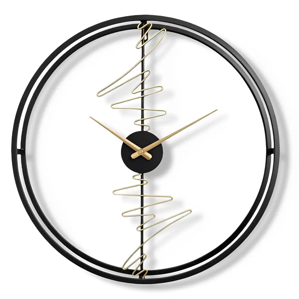 Orologio di design a forma di cerchio con dettagli astratti