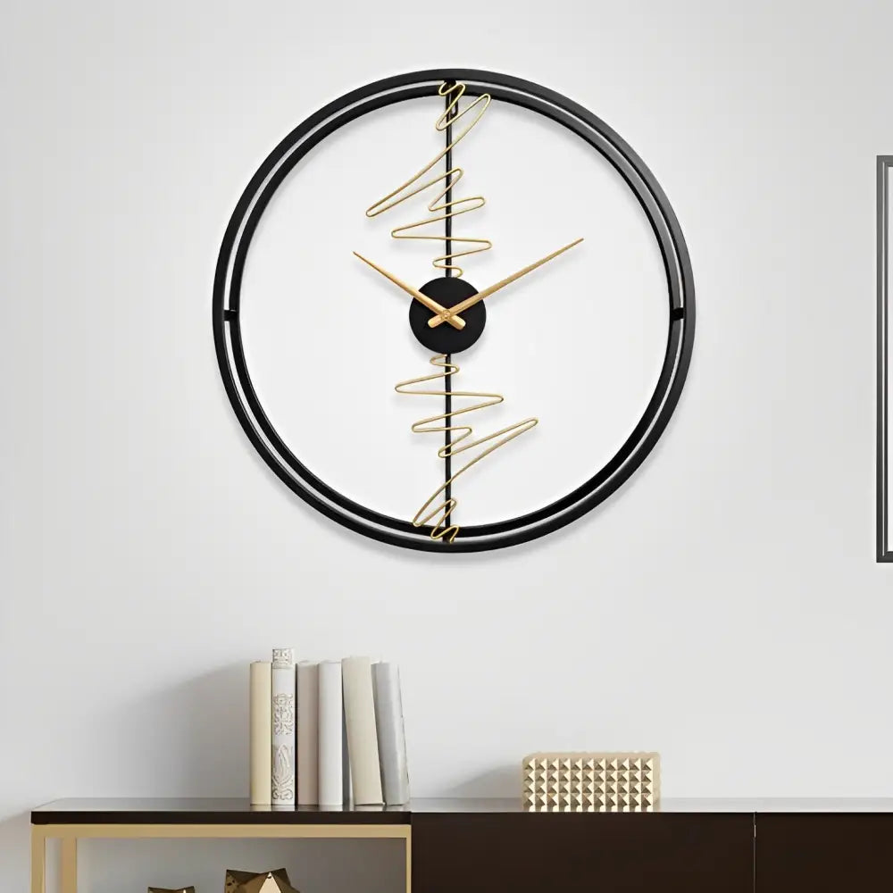 Orologio di design a forma di cerchio con dettagli astratti