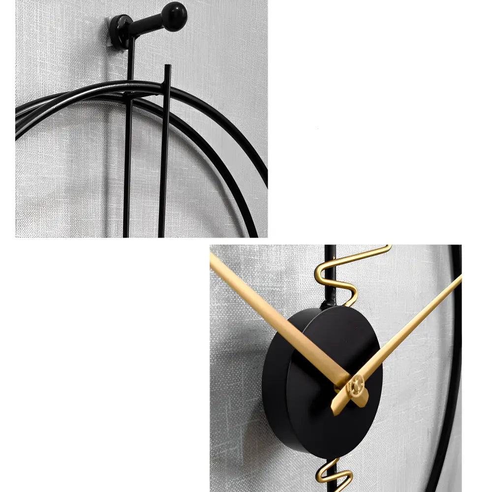 Orologio di design a forma di cerchio con dettagli astratti