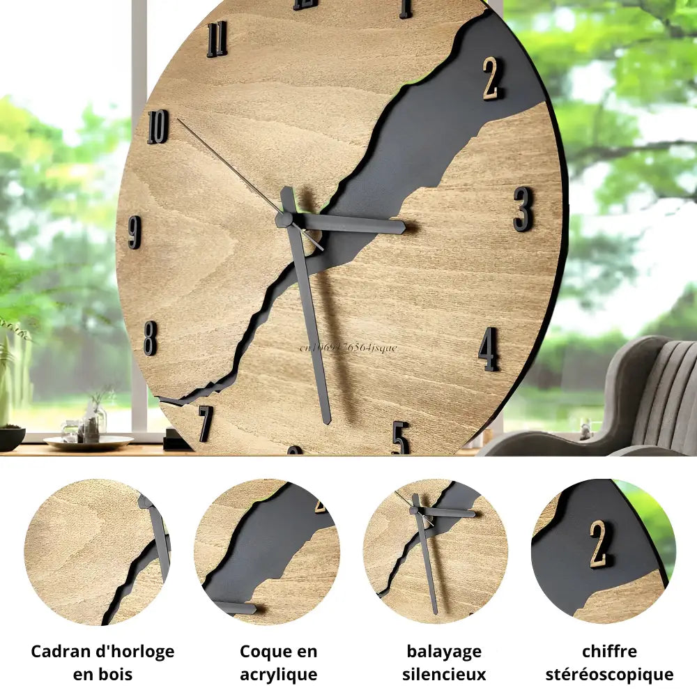 Orologio di design in legno