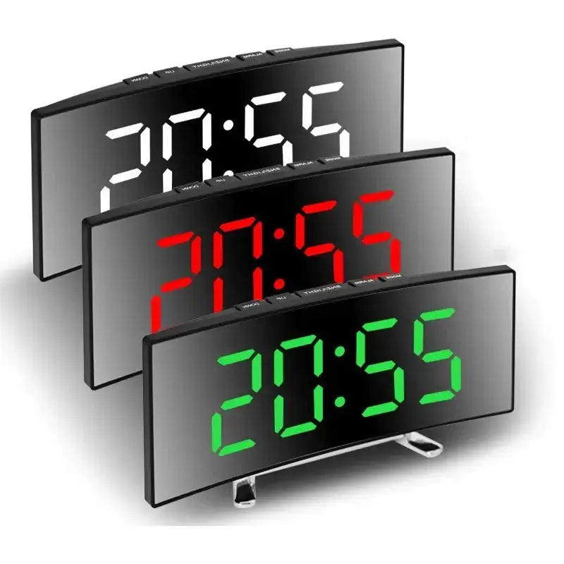 Orologio digitale a LED curvo