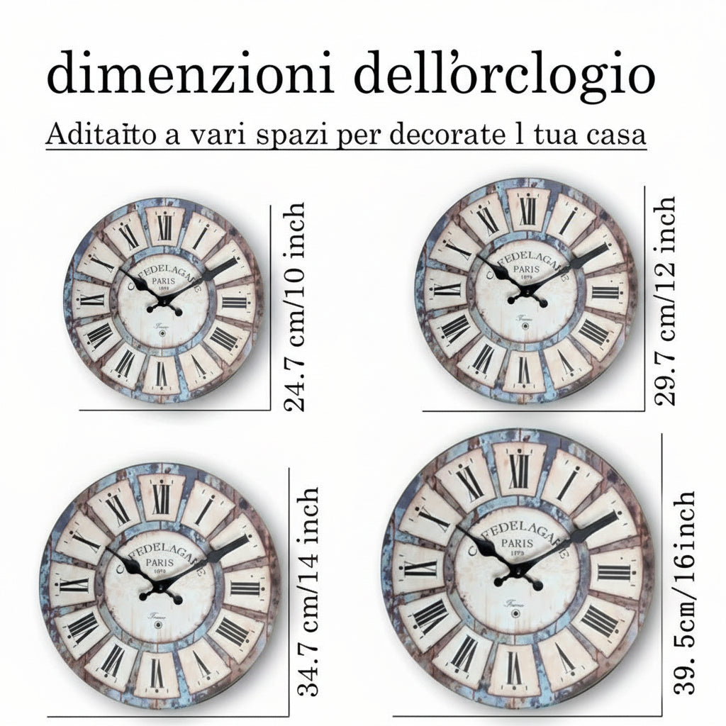 Piccolo orologio da parete vintage “Café de la Gare”