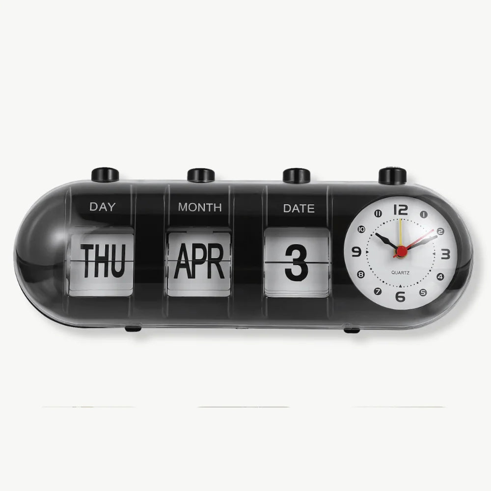 Sveglia con calendario in stile vintage