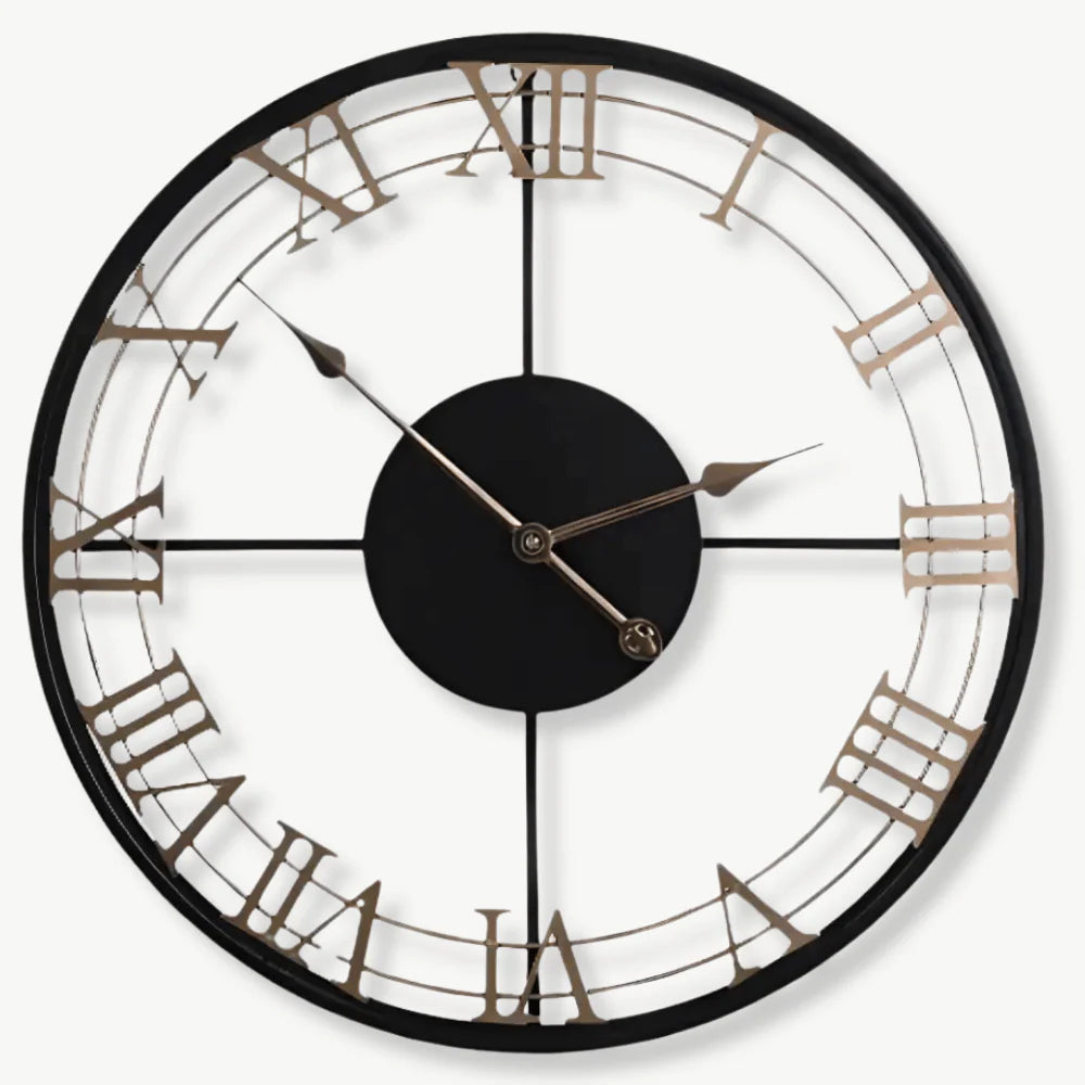 grande orologio da parete di design con numeri romani