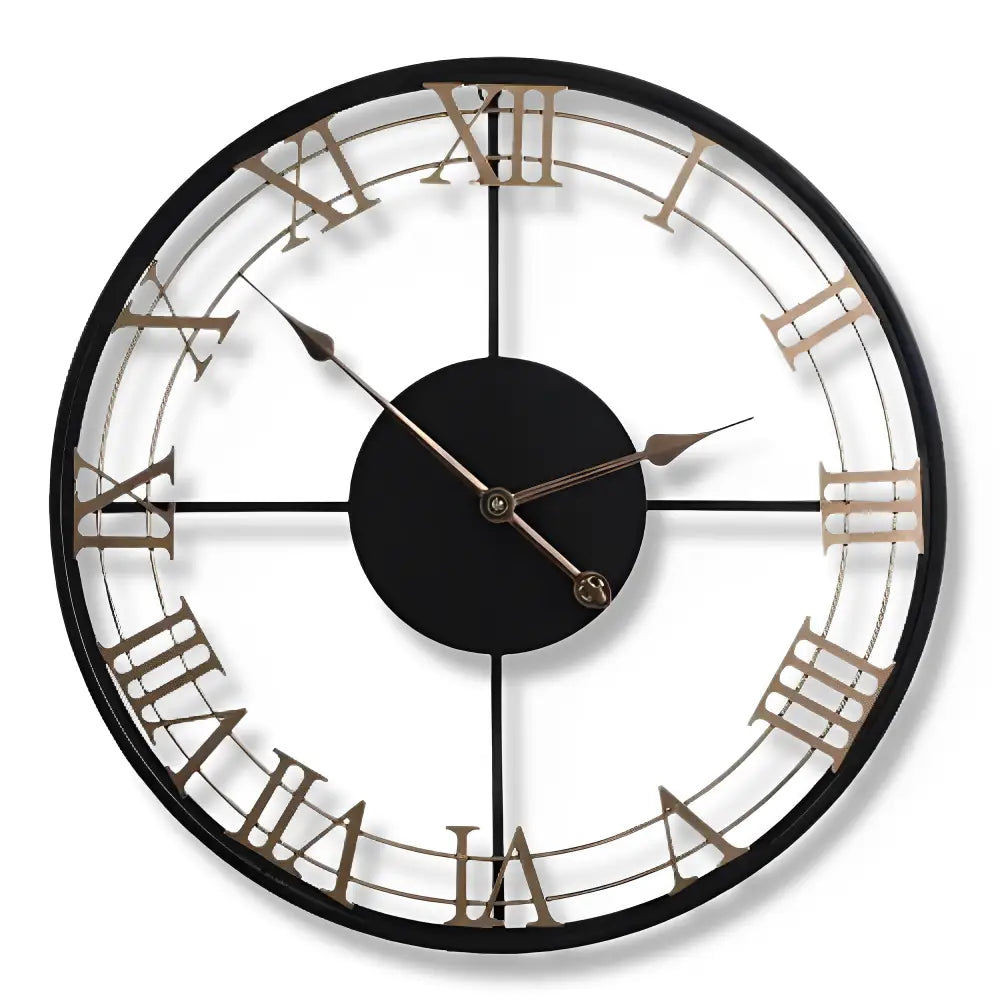 grande orologio da parete di design con numeri romani