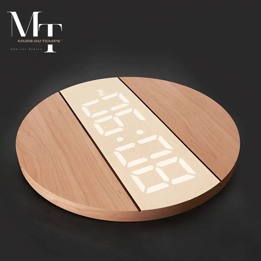 Orologio da Parete LED in Legno