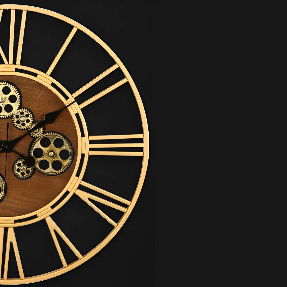 orologio da parete design dorato