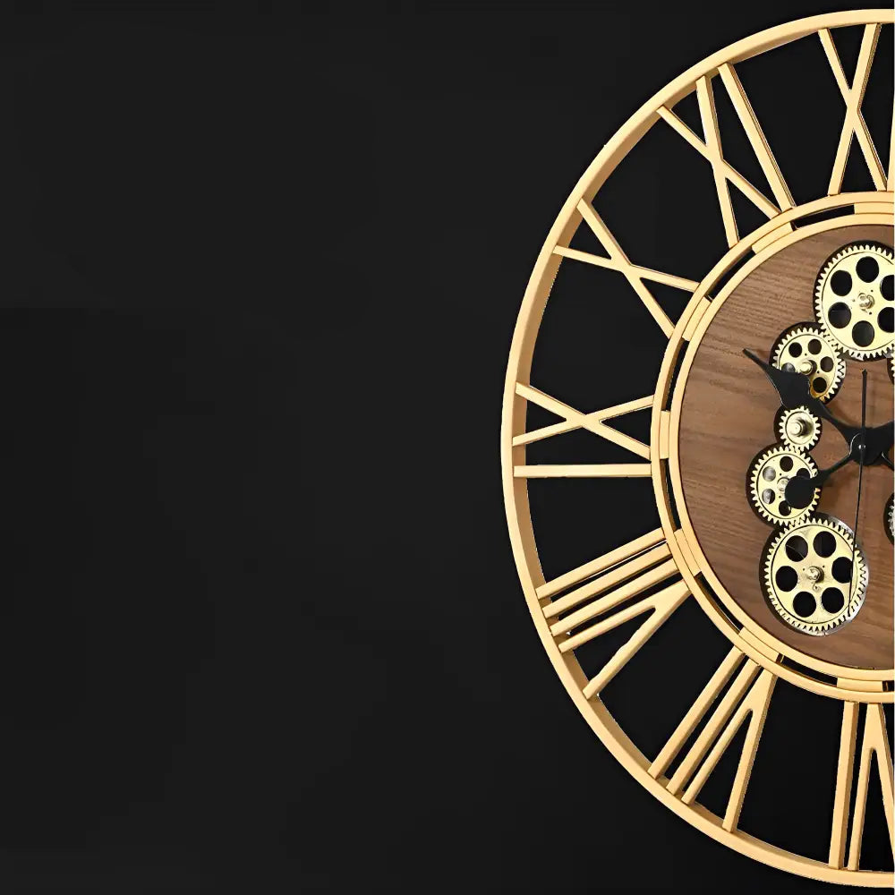 orologio da parete design dorato