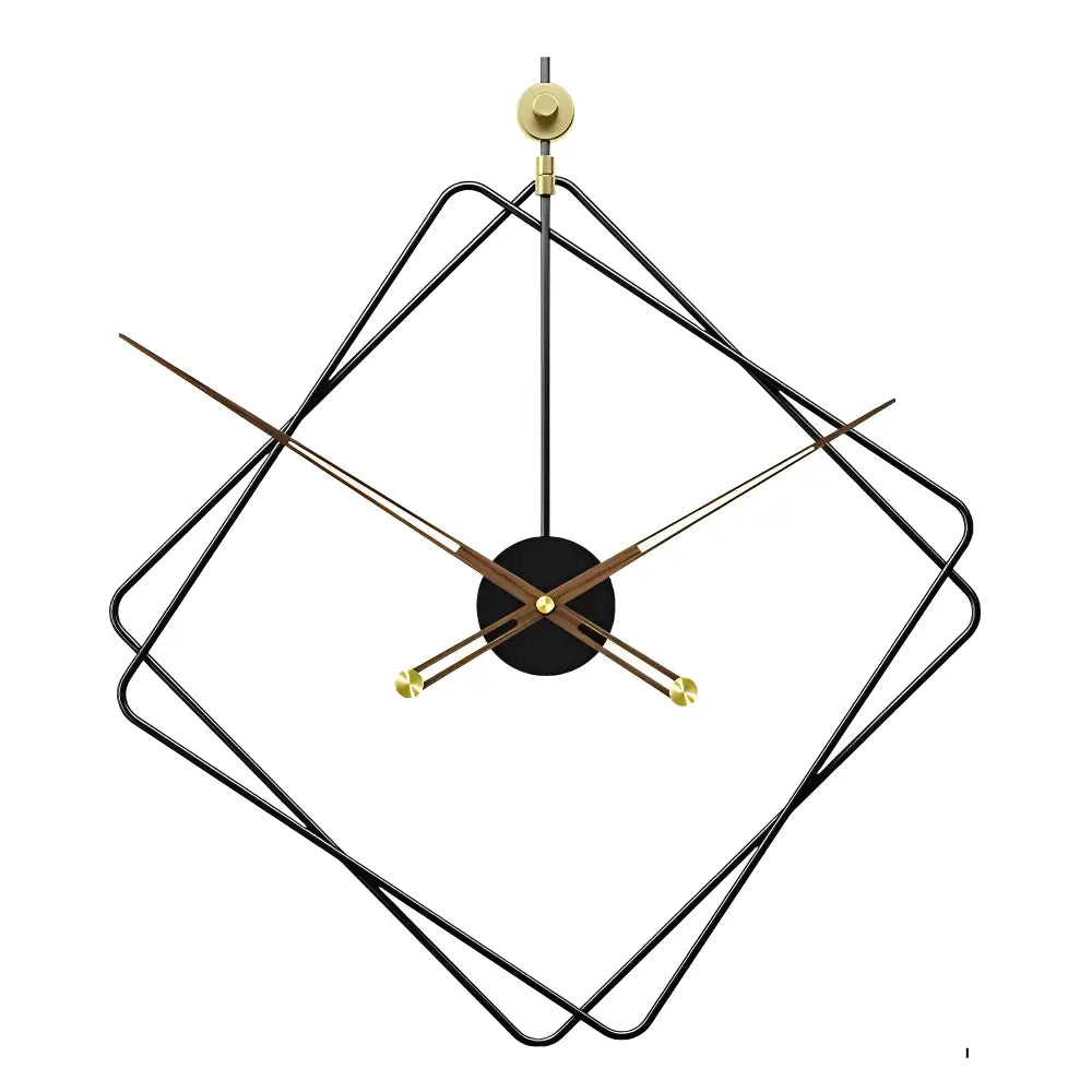 orologio da parete di design a forma di rombo