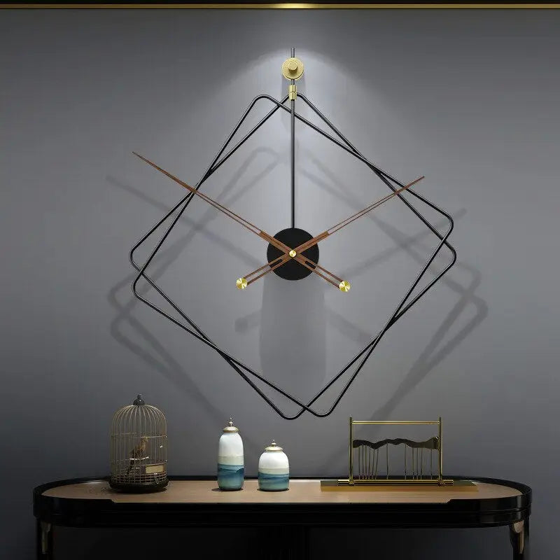 orologio da parete di design a forma di rombo