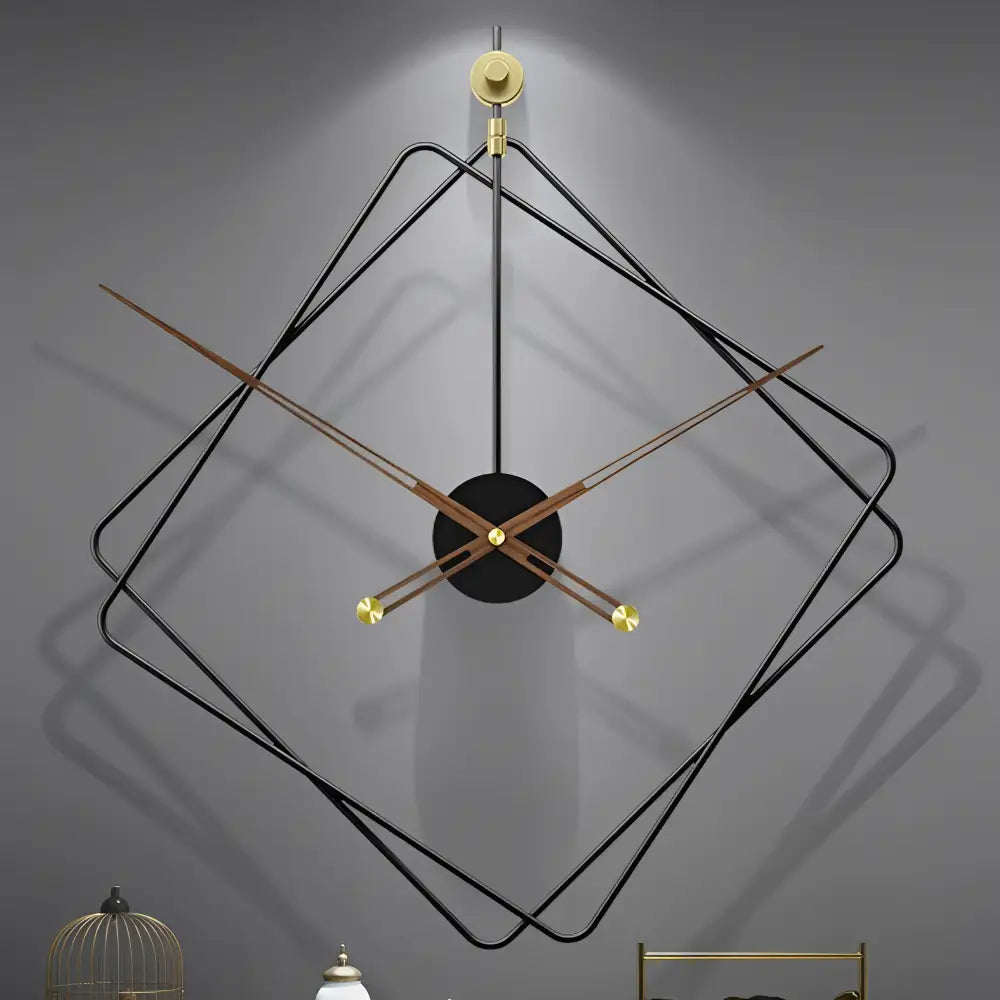 orologio da parete di design a forma di rombo