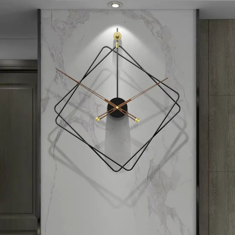 orologio da parete di design a forma di rombo