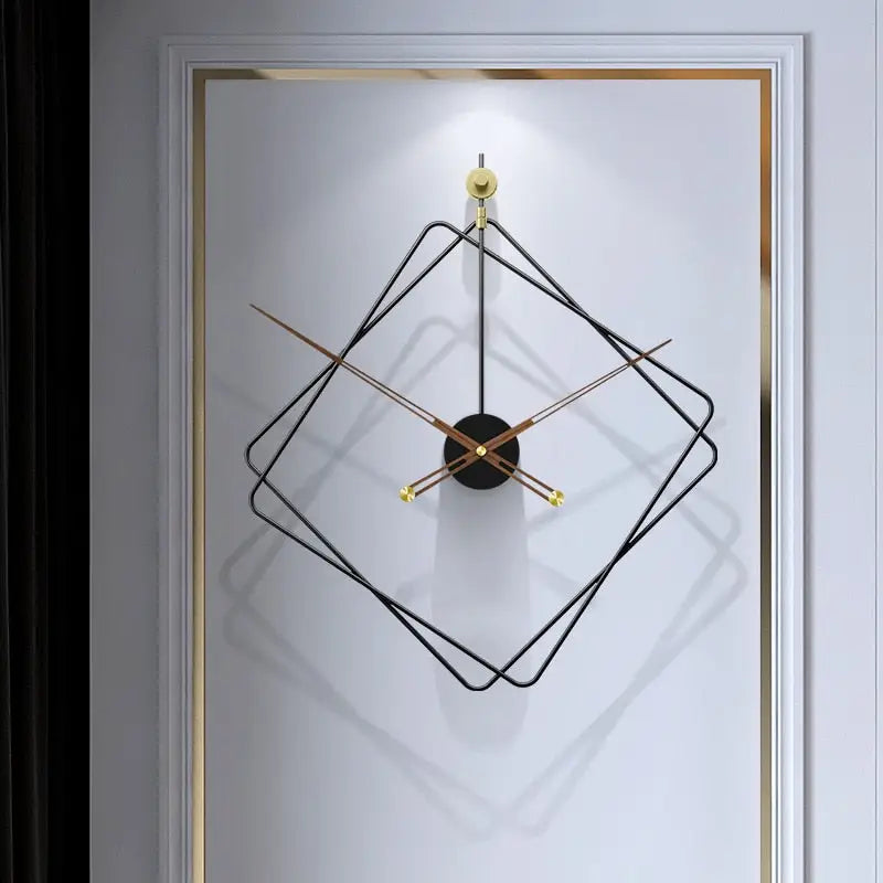 orologio da parete di design a forma di rombo