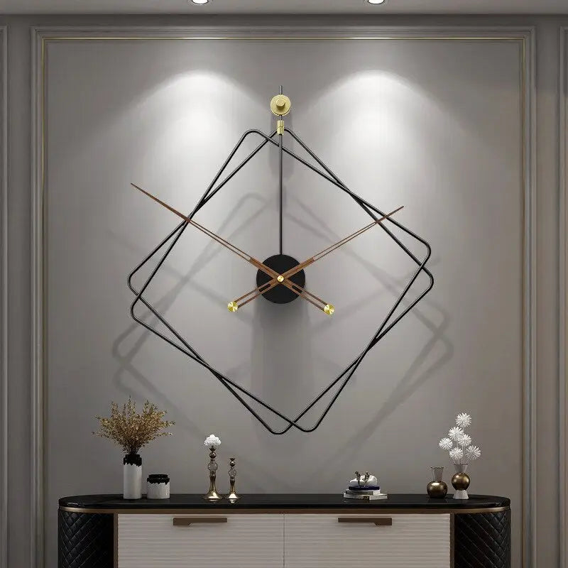 orologio da parete di design a forma di rombo