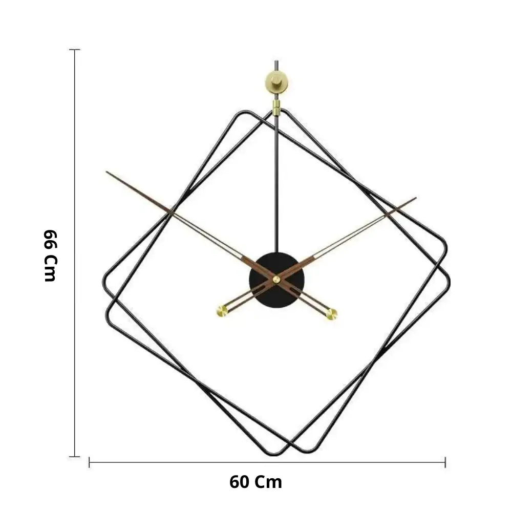 orologio da parete di design a forma di rombo
