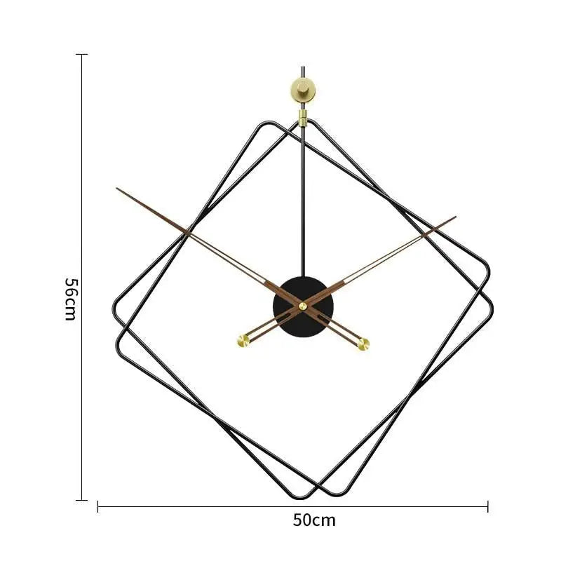 orologio da parete di design a forma di rombo