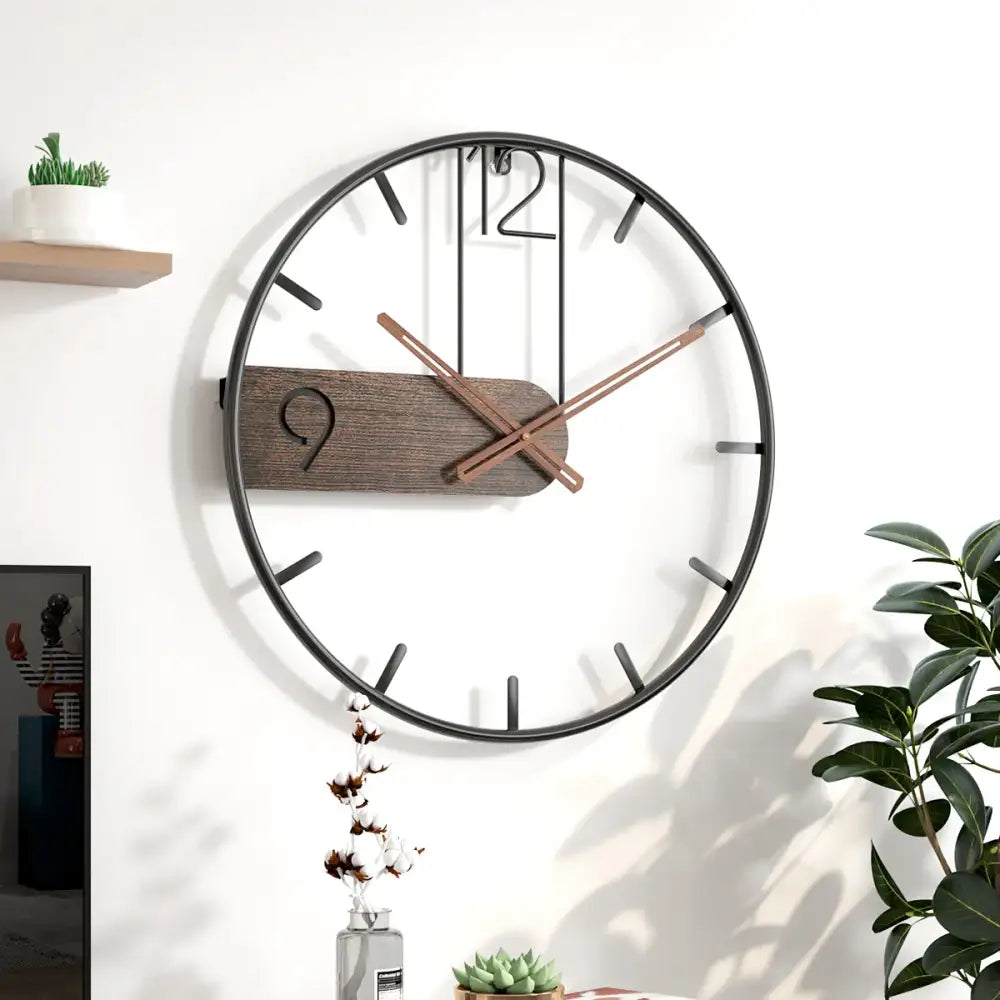 orologio da parete in metallo industriale