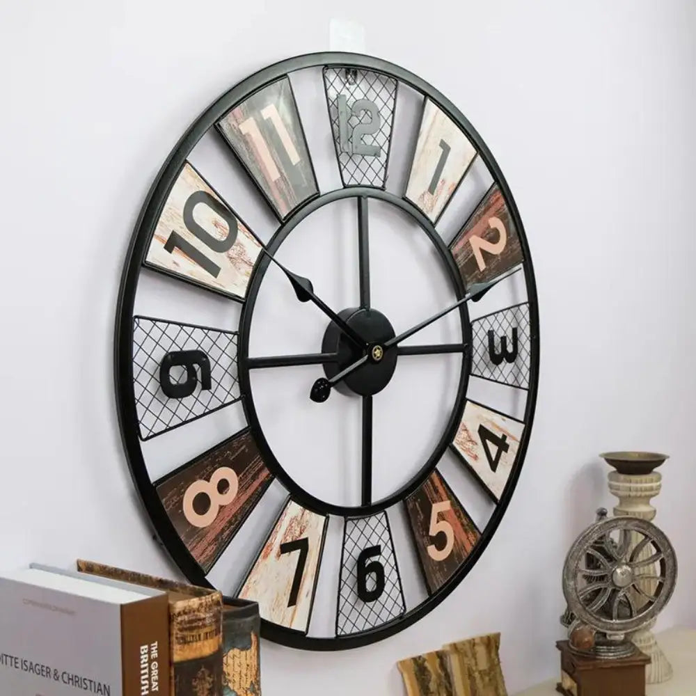 orologio da parete industriale colorato