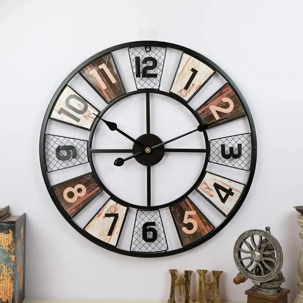 orologio da parete industriale colorato