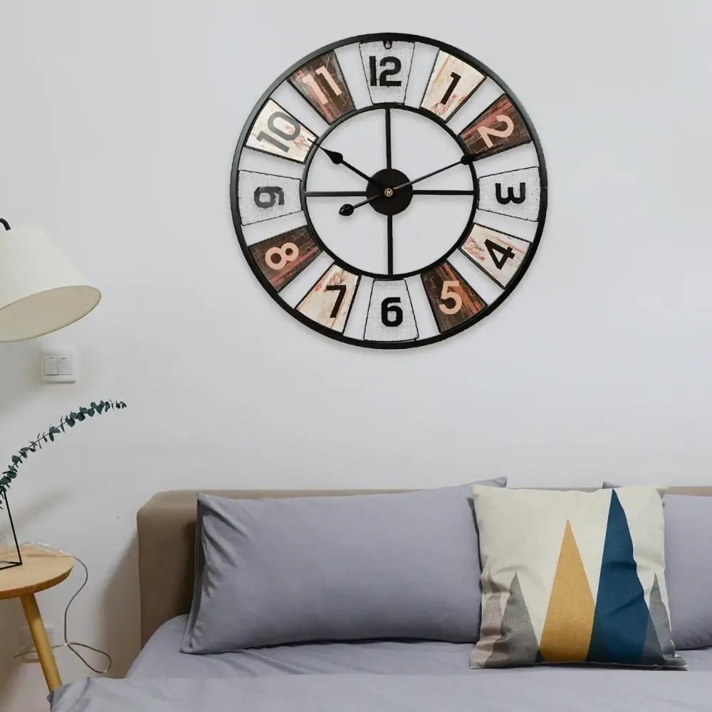 orologio da parete industriale colorato