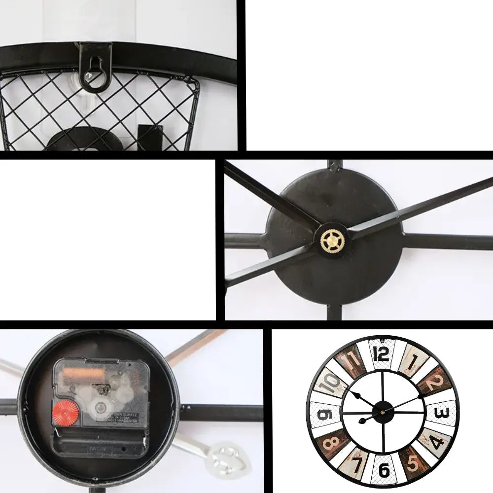 orologio da parete industriale colorato